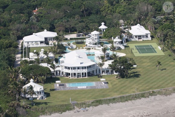 Vue aérienne de la villa de Céline Dion, en Floride.