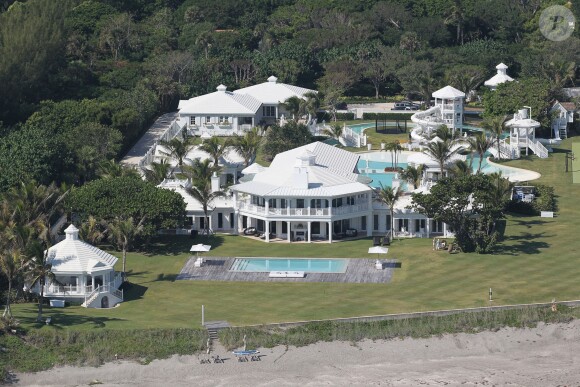 Vue aérienne de la villa de Céline Dion, en Floride.
