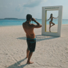April Love Geary en vacances à la plage aux Maldives avec son chéri Robin Thicke - Photo publiée sur Instagram au mois d'avril 2017.