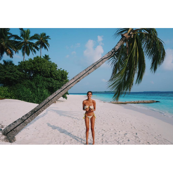 April Love Geary en vacances aux Maldives avec son chéri Robin Thicke - Photo publiée sur Instagram au mois d'avril 2017.