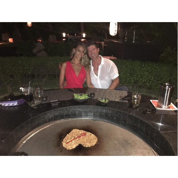 April Love Geary en vacances aux Maldives avec son chéri Robin Thicke - Photo publiée sur Instagram au mois d'avril 2017.