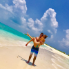 April Love Geary en vacances aux Maldives avec son chéri Robin Thicke - Photo publiée sur Instagram au mois d'avril 2017.