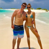 April Love Geary en vacances sur une plage aux Maldives avec son chéri Robin Thicke - Photo publiée sur Instagram au mois d'avril 2017.