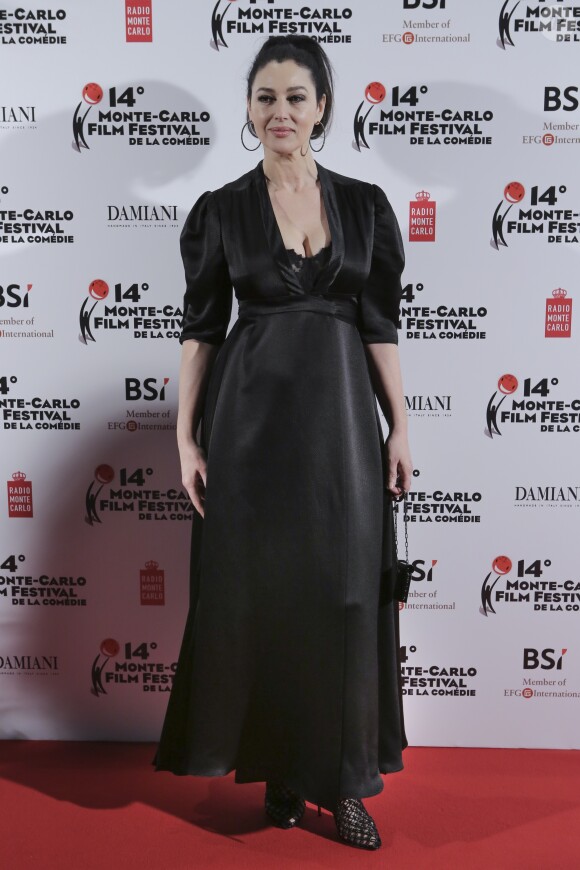 Monica Bellucci lors de la soirée de clôture du 14e festival du film de Monte-Carlo de la Comédie à Monaco, le 5 mars 2017.