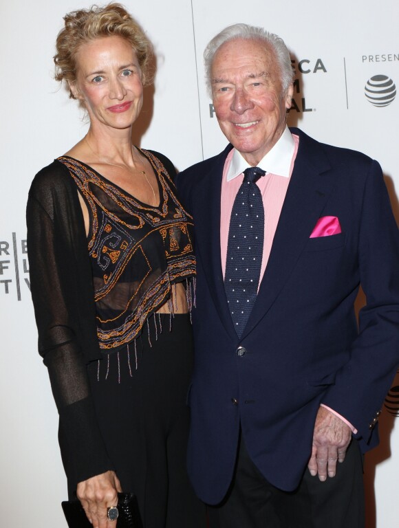 Christopher Plummer et Janet McTeer lors de la première de ''The Circle'' lors du Festival du Film de Tribeca à New York, le 26 avril 2017