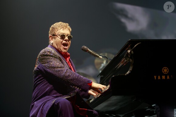 Elton John en concert à Malmö, Suède, le 10 novembre 2016.