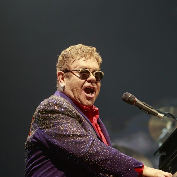 Elton John en concert à Malmö, Suède, le 10 novembre 2016.