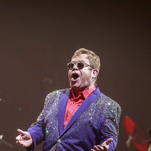 Elton John en concert à Malmö, Suède, le 10 novembre 2016.