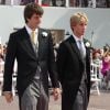 Le prince Ernst August fils et le prince Christian de Hanovre lors du mariage du prince Albert II de Monaco et de Charlene Wittstock à Monaco en juillet 2011.