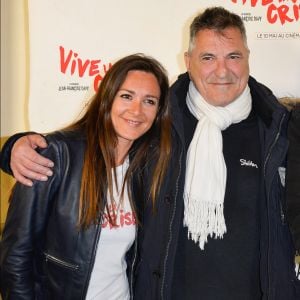 Emmanuelle Boidron et Jean-Marie Bigard - Avant-première du film "Vive la crise !" au cinéma Max Linder à Paris le 2 mai 2017. © Coadic Guirec/Bestimage