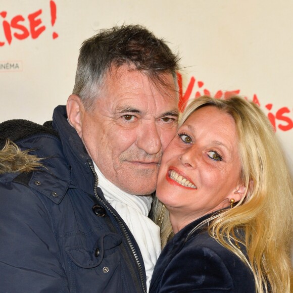 Jean-Marie Bigard et Florence Thomassin - Avant-première du film "Vive la crise !" au cinéma Max Linder à Paris le 2 mai 2017. © Coadic Guirec/Bestimage