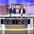 Débat de l'entre-deux-tours entre Marine Le Pen (candidate du parti ''Front National" et Emmanuel Macron (candidat du mouvement ''En marche !''). Saint-Denis, le 3 mai 2017. © Chamussy/Pool/Bestimage