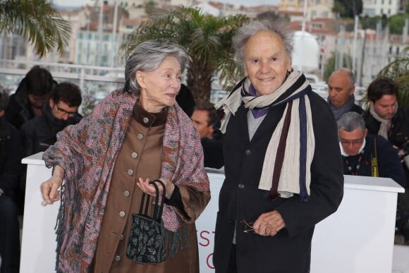 Jean-Louis Trintignant, Emmanuelle Riva - Photocall du film Amour au Festival de Cannes 2012