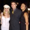Taryn Manning, Britney Spears, Anson Mount et Zoe Saldana lors de la première de "Crossroads" à Los Angeles le 11 février 2002.