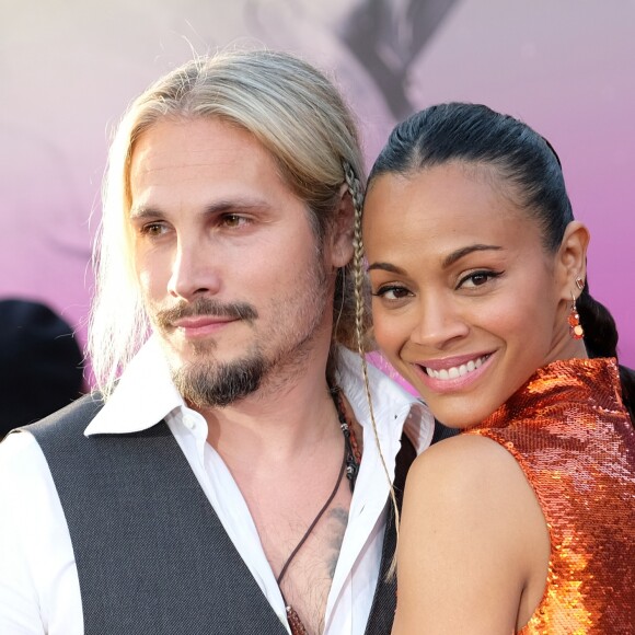 Marco Perego-Saldana et sa femme Zoe Saldana à la première de 'Guardians of the Galaxy Vol. 2' au théâtre Dolby à Hollywood, le 19 avril 2017 © Chris Delmas/Bestimage