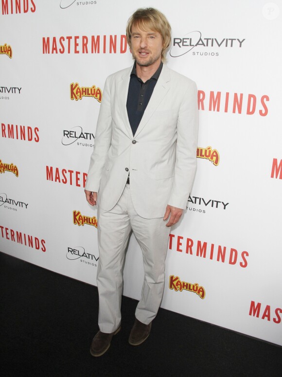 Owen Wilson à la première de ''MasterMinds'' au TCL Chinese Theatre à Hollywood, le 26 septembre 2016