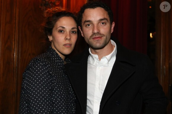 Exclusif - Alysson Paradis et son compagnon Guillaume Gouix lors du cocktail à l'occasion de la sortie du film de L Belvaux "Chez nous" au restaurant l'Escargot à Paris, le 20 février 2017. © Jean-Marc Lhomer/Bestimage