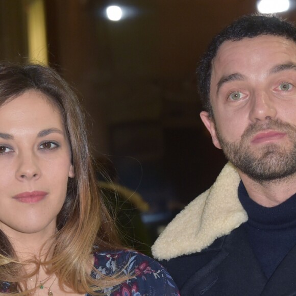 Alysson Paradis et son compagnon Guillaume Gouix lors du défilé de la collection hiver 2017 de Bonpoint au jardin des plantes à Paris le 25 janvier 2017. © Giancarlo Gorassini / Bestimage