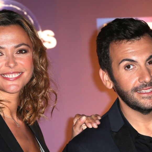 Laurent Ournac et Sandrine Quétier (animateurs de l'émission) - Photocall Danse avec les stars 6 devant TF1 à Boulogne-Billancourt, le 7 octobre 2015.