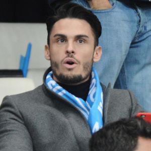 Baptiste Giabiconi - People au match de football entre l'Olympique de Marseille et le Paris-Saint-Germain au stade vélodrome à Marseille le 26 février 2017.