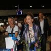 Victoria Abril arrivant à l'aéroport de Nice dans le cadre du 70ème Festival International du Film de Cannes, le 17 mai 2017.