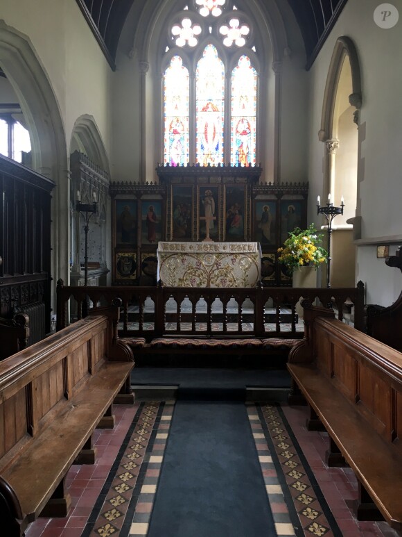 Exclusif - L'église St-Mark où vont se marier Pippa Middleton et James Matthews le 20 mai 2017. Les visiteurs ont déjà laissé plusieurs mots de félicitations dans le registre de l'église. Berskire, le 8 mai 2017.  Exclusive - Germany call for price - St Mark's Church in Englefield, Berkshire where Pippa Middleton is due to marry James Matthews later this month. Visitors to the church have left written messages wishing the couple a happy wedding day. May 8th, 2017.08/05/2017 - Berkshire