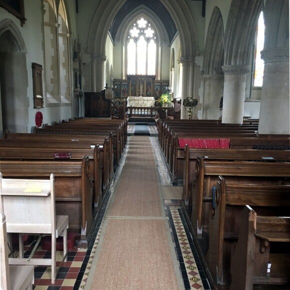 Exclusif - L'église St-Mark où vont se marier Pippa Middleton et James Matthews le 20 mai 2017. Les visiteurs ont déjà laissé plusieurs mots de félicitations dans le registre de l'église. Berskire, le 8 mai 2017.  Exclusive - Germany call for price - St Mark's Church in Englefield, Berkshire where Pippa Middleton is due to marry James Matthews later this month. Visitors to the church have left written messages wishing the couple a happy wedding day. May 8th, 2017.08/05/2017 - Berkshire