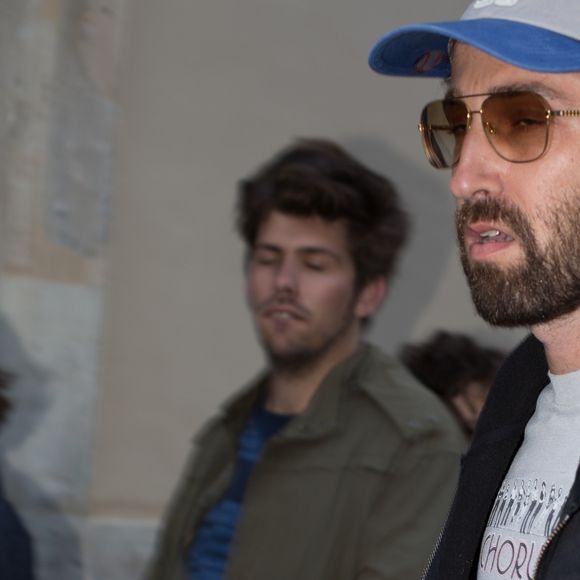 Exclusif - Thomas Bangalter du groupe Daft punk - Arrivées des people au concert privé de Pharrell Williams à la Galerie Perrotin à Paris le 26 mai 2014.