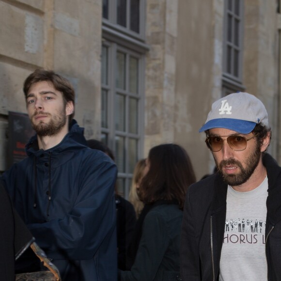 Exclusif - Thomas Bangalter du groupe Daft punk - Arrivées des people au concert privé de Pharrell Williams à la Galerie Perrotin à Paris le 26 mai 2014.