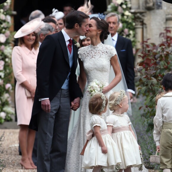 Pippa Middleton et son mari James Matthews - Mariage de Pippa Middleton et James Matthews, en l'église St Mark's Englefield, Berkshire, Royaume Uni, le 20 mai 2017.