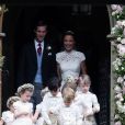 Pippa Middleton et son mari James Matthews et le prince George de Cambridge - Mariage de Pippa Middleton et James Matthews, en l'église St Mark's Englefield, Berkshire, Royaume Uni, le 20 mai 2017.
