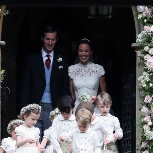 Pippa Middleton et son mari James Matthews et le prince George de Cambridge - Mariage de Pippa Middleton et James Matthews, en l'église St Mark's Englefield, Berkshire, Royaume Uni, le 20 mai 2017.