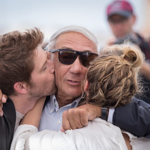 Pierre Deladonchamps, André Téchiné et Céline Sallette au photocall du film "Nos Années Folles" lors du 70e Festival International du Film de Cannes, France, le 22 mai 2017. © Borde-Jacovides-Moreau/Bestimage