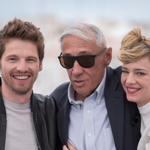 Pierre Deladonchamps, André Téchiné et Céline Sallette au photocall du film "Nos Années Folles" lors du 70e Festival International du Film de Cannes, France, le 22 mai 2017. © Borde-Jacovides-Moreau/Bestimage