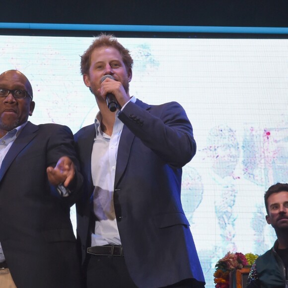 Le prince Harry et le prince Seeiso du Lesotho au concert caritatif de la Fondation "Sentebale" au palais de Kensington à Londres, le 28 juin 2016, pour lever des fonds pour les adolescents vivant avec le VIH en Afrique sub-saharienne.