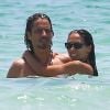 Exclusif - Chris Cornell et sa femme Vicky Karayiannis en vacances à Miami le 6 août 2013. Le rockeur de Soundgarden et Audioslave s'est donné la mort le 17 mai 2017, un suicide par pendaison.