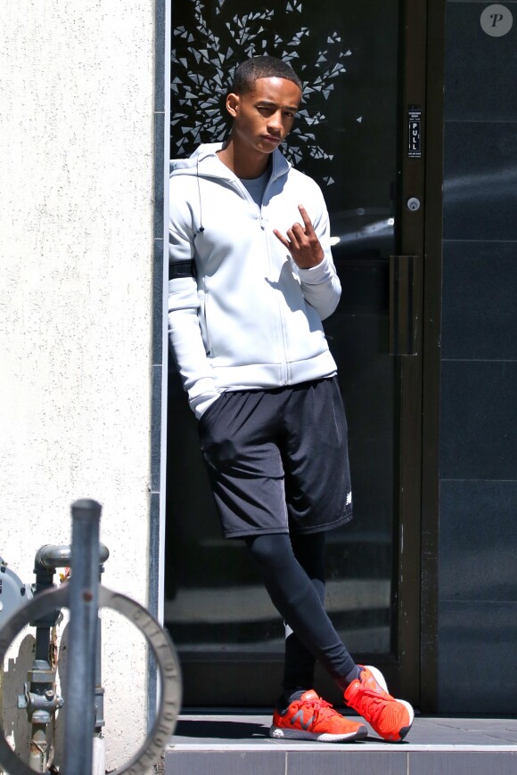 Jaden Smith sur le tournage du film "Life in a Year" à Toronto. Le 10 mai 2017