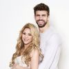 Shakira (enceinte de leur 2ème enfant), Gerard Pique et leur fils Milan ont posé pour l'Unicef à l'occasion de leur Baby Shower. Le 8 décembre 2014.