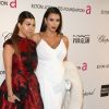 Kourtney Kardashian, Kim Kardashian enceinte à la Soiree 'Elton John AIDS Foundation Academy Awards Viewing Party' a Los Angeles le 24 fevrier 2013 T