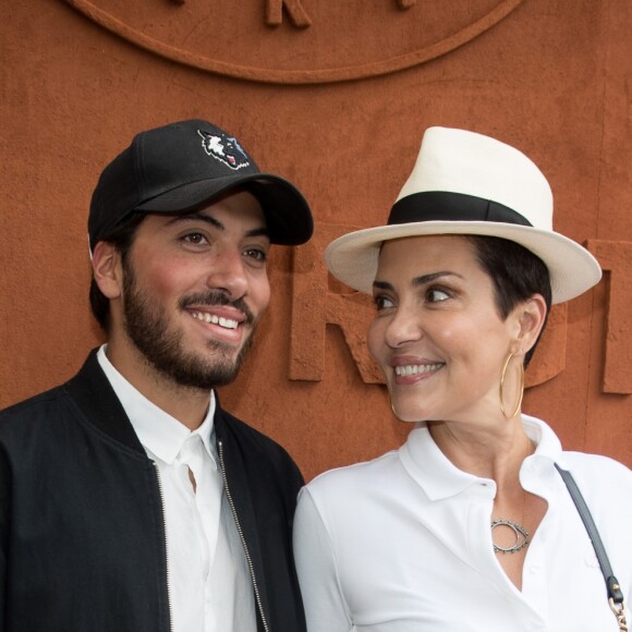 Cristina Cordula et fils son fils Enzo - Personnalités au village lors des internationaux de France de Roland Garros à Paris, le 30 mai 2017. © - Dominique Jacovides - Cyril Moreau/ Bestimage