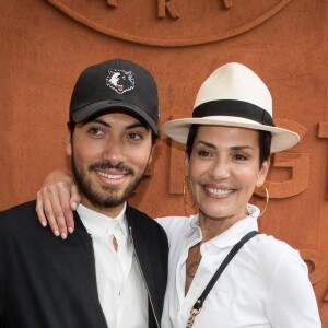 Cristina Cordula et fils son fils Enzo - Personnalités au village lors des internationaux de France de Roland Garros à Paris, le 30 mai 2017. © - Dominique Jacovides - Cyril Moreau/ Bestimage