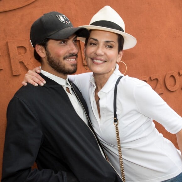 Cristina Cordula et fils son fils Enzo - Personnalités au village lors des internationaux de France de Roland Garros à Paris, le 30 mai 2017. © - Dominique Jacovides - Cyril Moreau/ Bestimage