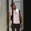 Exclusif - Justin Theroux arrive à sa salle d'entrainement de Musculation à Hollywood le 23 mai 2017