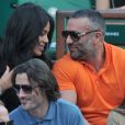 Amel Bent, Patrick Antonelli, Sofia Essaïdi - People aux Internationaux de France de tennis de Roland Garros à Paris, le 5 juin 2014.