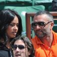 Amel Bent, Patrick Antonelli - People aux Internationaux de France de tennis de Roland Garros à Paris, le 5 juin 2014.