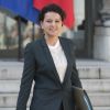 Najat Vallaud-Belkacem, alors ministre de l'éducation nationale, de l'enseignement supérieur et de la recherche sortant du conseil des ministres au Palais de l'Elysée à Paris le 30 mars 2017. © Pierre Pérusseau / Bestimage