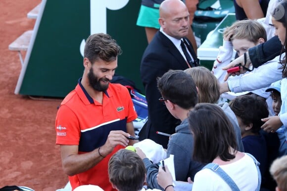 Benoît Paire à Roland-Garros le 4 juin 2017 lors de son match de double mixte avec Chloé Paquet, perdu 3-6, 2-6. © Dominique Jacovides-Cyril Moreau/Bestimage