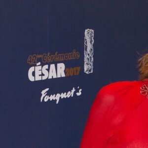 Valérie Lemercier - Photocall du dîner de la 42e cérémonie des César au Fouquet's à Paris. Le 24 février 2017 © Stéphane Vansteenkiste / Bestimage