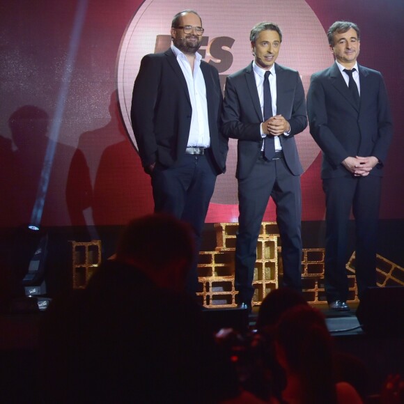 Exclusif - Stéphane Rose, Jérôme de Verdière, Frédéric Royer - 11ème édition de la cérémonie des "Gérard de la télévision 2017" au Grand Point-Virgule à Paris, le 5 juin 2017. Pour la première fois, personne n'est venu chercher son prix. © Giancarlo Gorassini/Bestimage