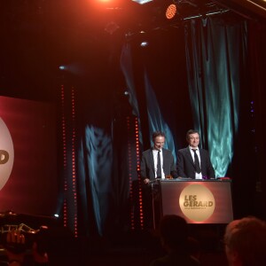 Exclusif - Stéphane Rose, Jérôme de Verdière, Frédéric Royer - 11ème édition de la cérémonie des "Gérard de la télévision 2017" au Grand Point-Virgule à Paris, le 5 juin 2017. Pour la première fois, personne n'est venu chercher son prix. © Giancarlo Gorassini/Bestimage